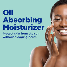 Applying Differin moisturizer to face for lightweight sun protection