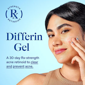 Differin Daily Deep Cleanser bottle front view showing benzoyl peroxide