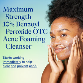 Differin micronized benzoyl peroxide close-up showing targeted acne penetration