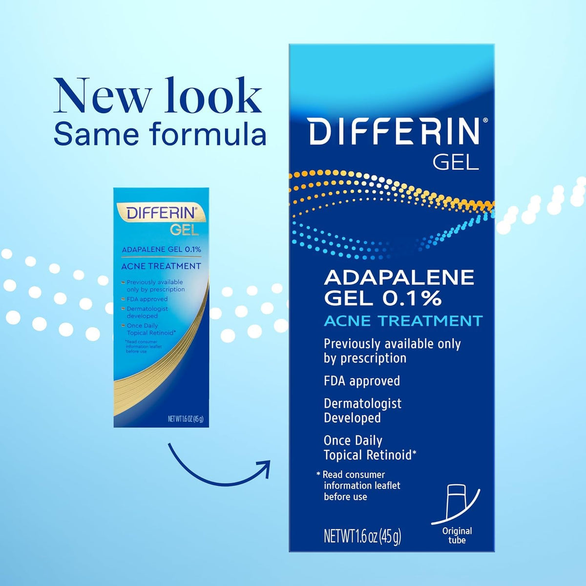 Differin close-up of gel texture highlighting smooth application benefit