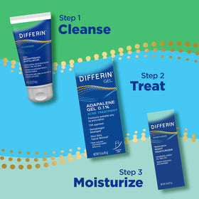 Differin dispensing pump producing lather to cleanse and refresh skin