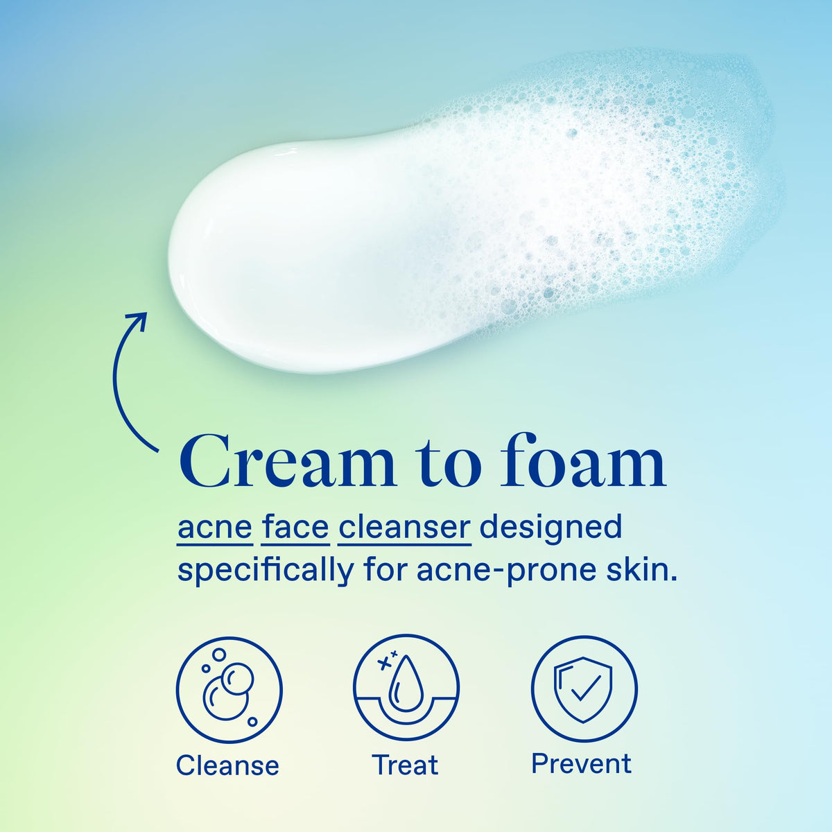 Differin used on face demonstrating effective cleansing of acne-prone skin