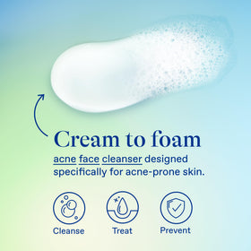 Differin used on face demonstrating effective cleansing of acne-prone skin