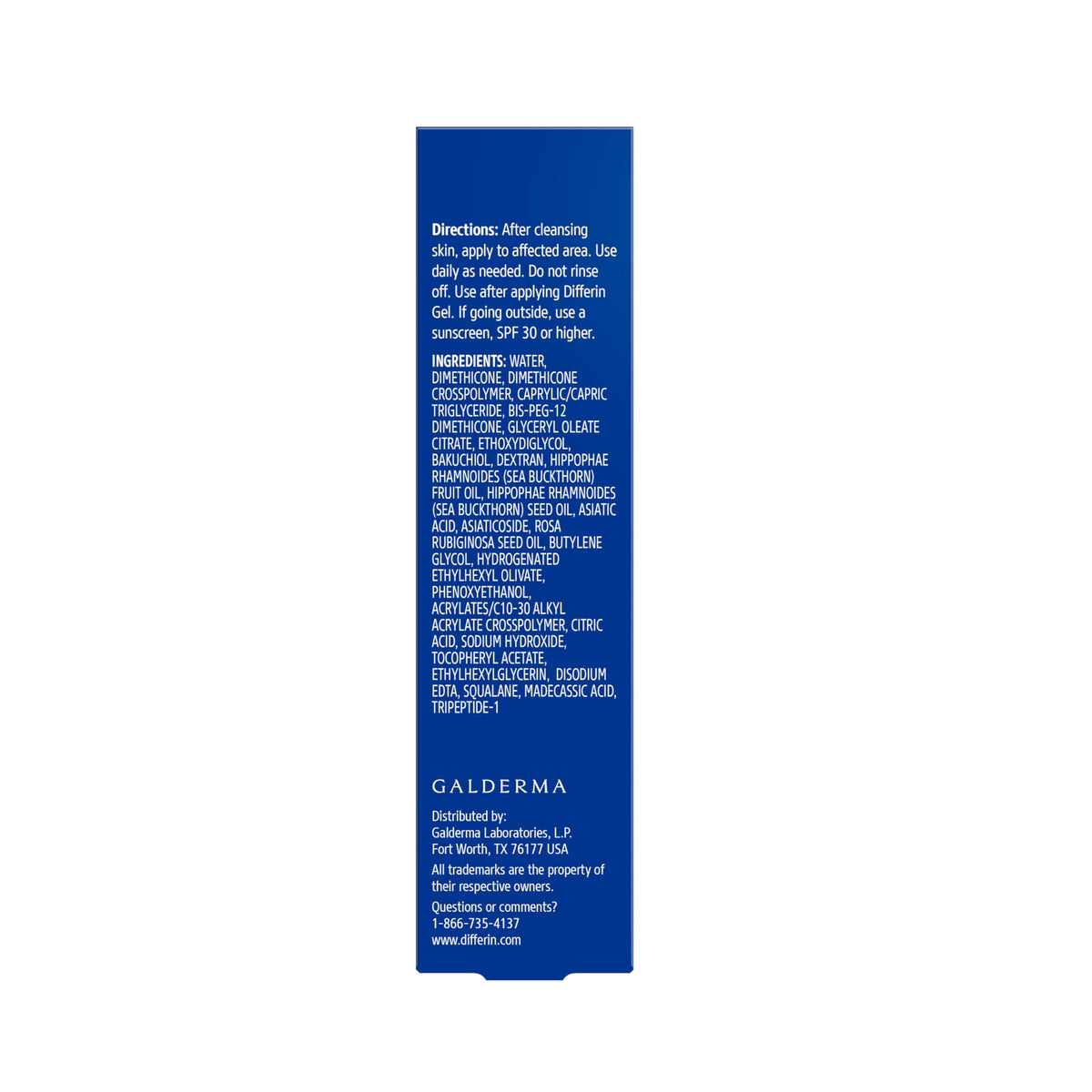 Differin tube on bathroom counter suggesting daily skincare use