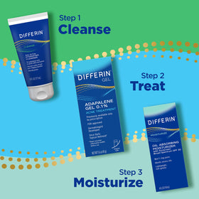 Skin with matte finish after using Differin showing reduced shine