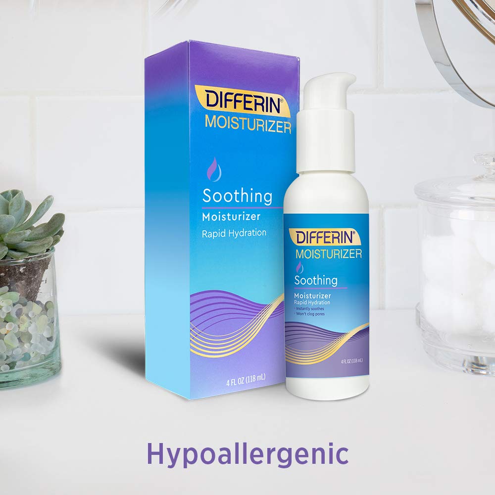 Close-up of Differin moisturizer texture demonstrating lightweight absorption and non-greasy finish