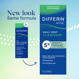 Differin pump dispenser dispensing cleanser for controlled, hygienic use
