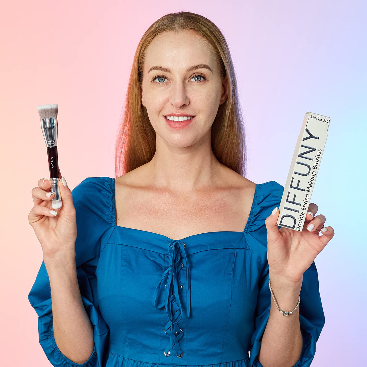 DIFFUNY brush concealing blemishes for targeted, natural-looking correction