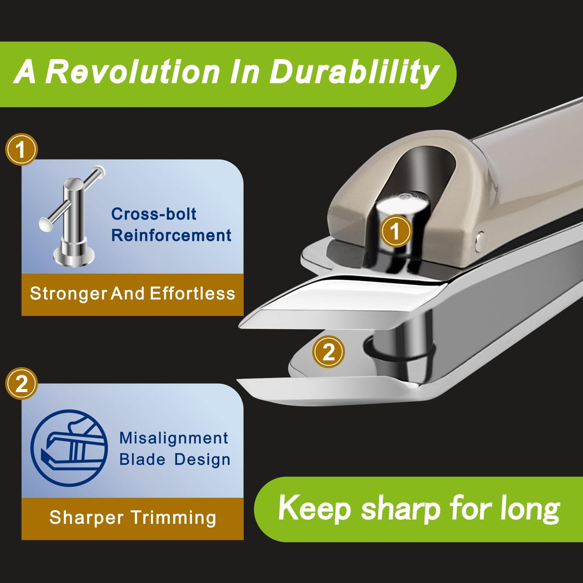 DIGNITY clippers in use trimming a toenail for safe precision