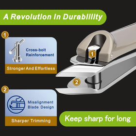 DIGNITY clippers in use trimming a toenail for safe precision