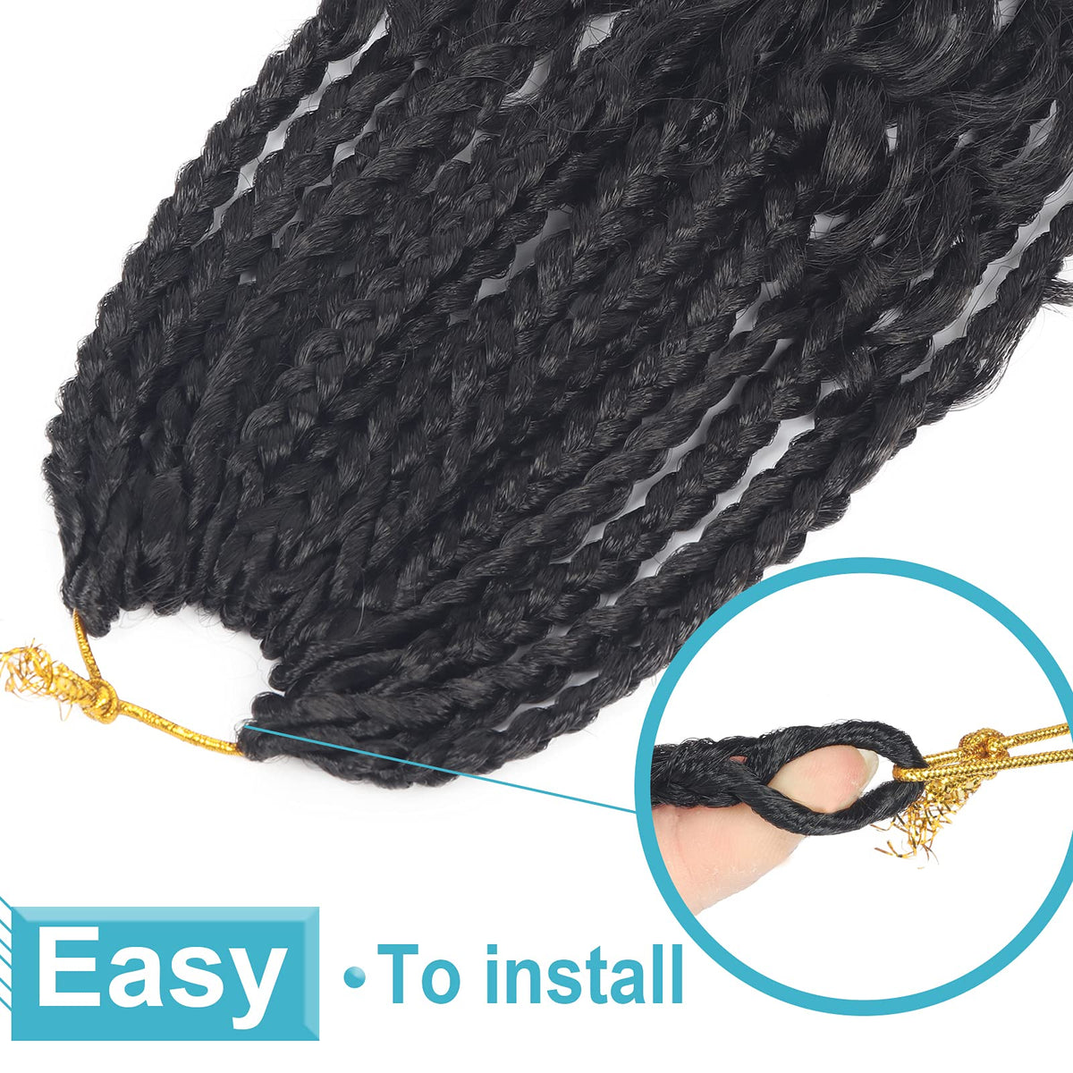 Diha pre-looped top view demonstrating easy latch-hook installation benefits
