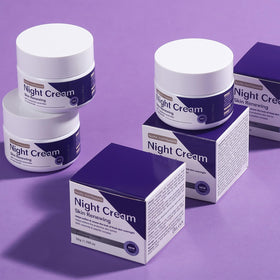 DIKAYI night cream on bedside table in bedroom for restful skincare ritual