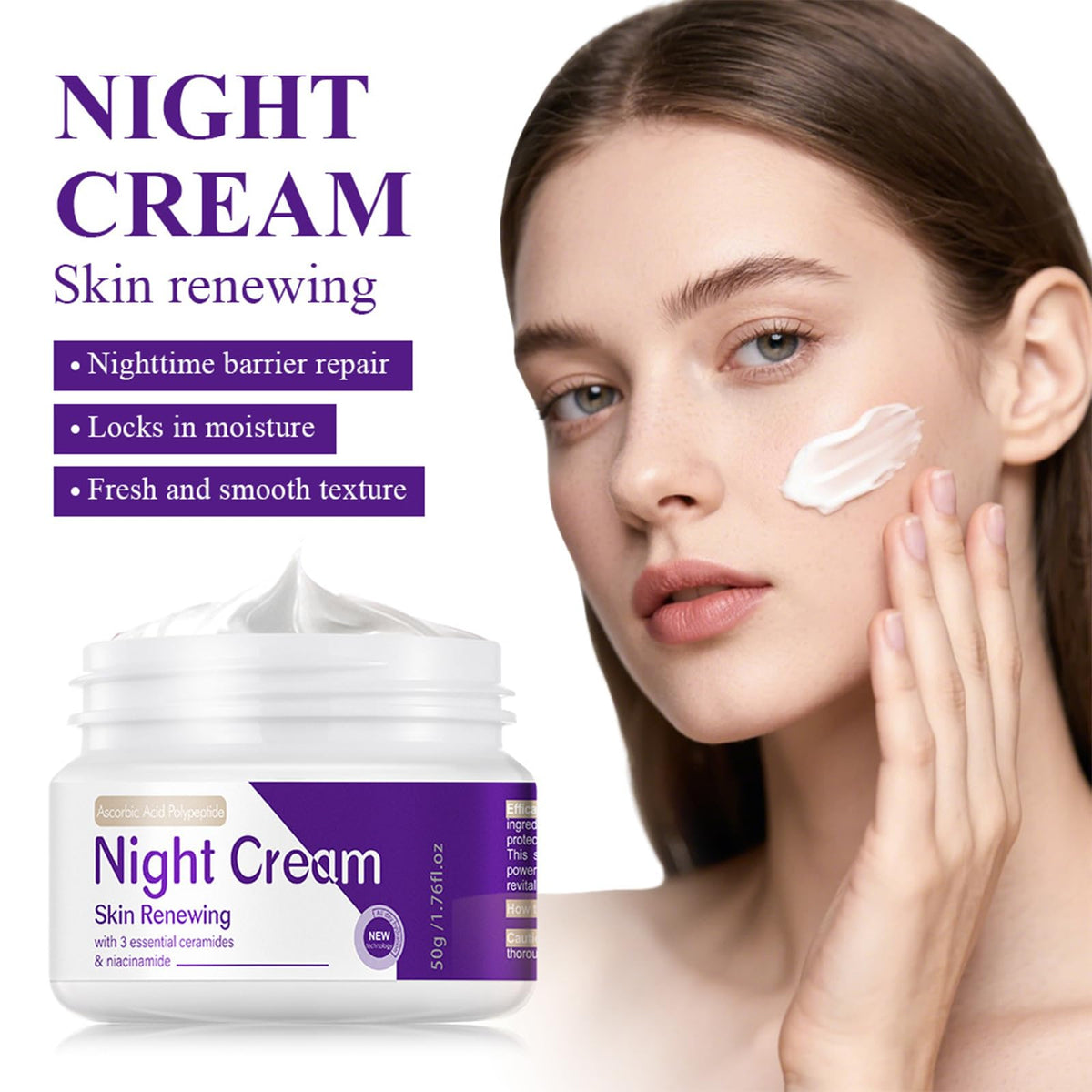 DIKAYI open jar close-up of cream texture for smooth hydration