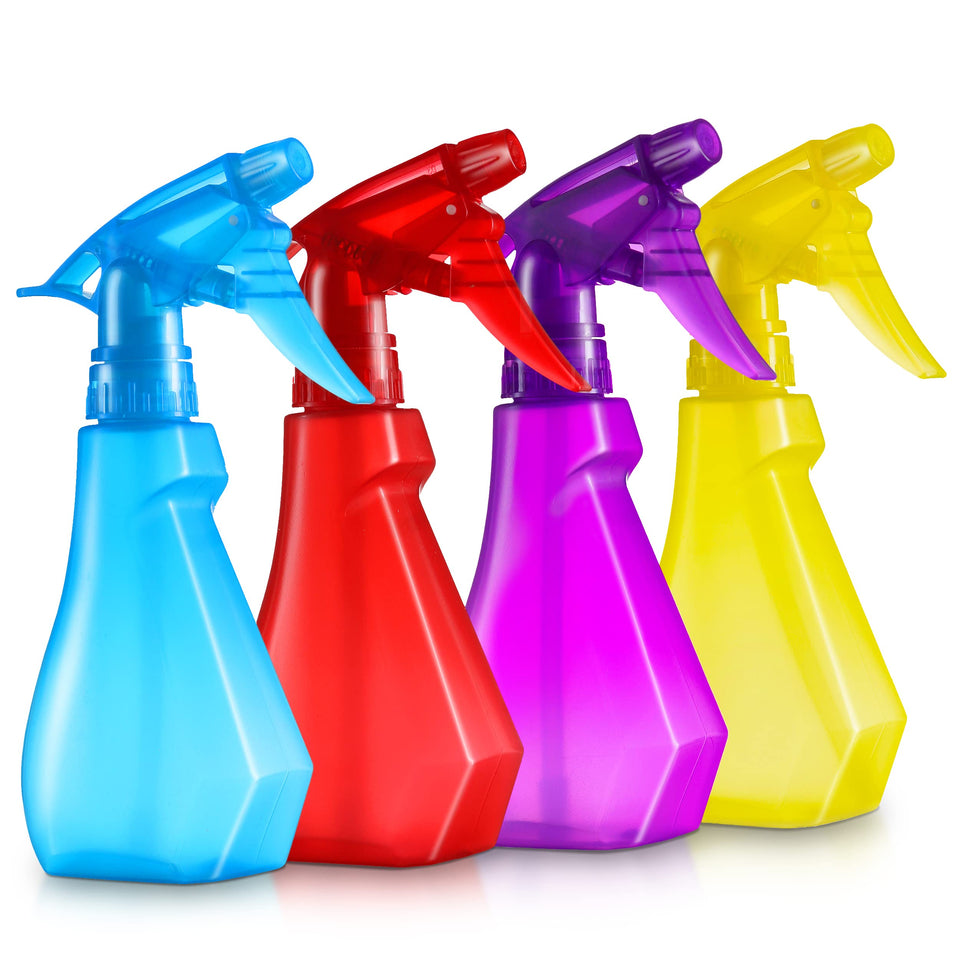 DilaBee front view of four colorful 8oz bottles showing vibrant set and organization benefit