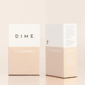 DIME glass bottle reflection close-up highlighting premium finish and gifting benefit