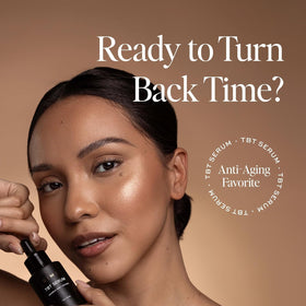 DIME TBT Serum drops on hand demonstrating easy absorption