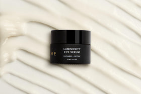 DIME applying serum in morning routine for refreshed, depuffed look