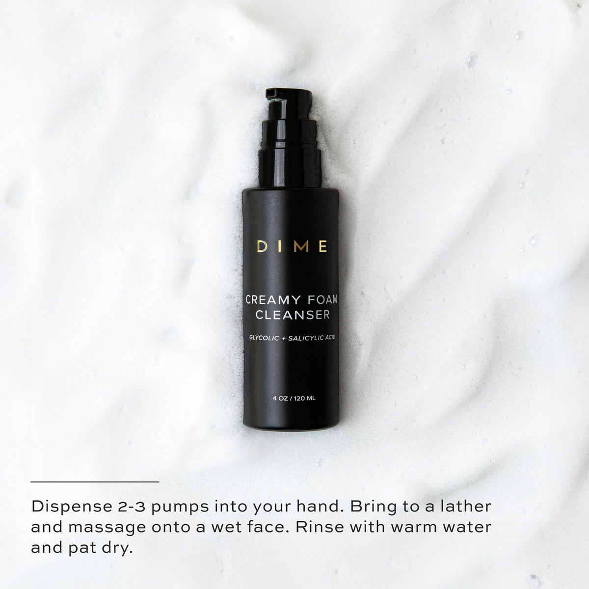 DIME cleanser on bathroom counter in lifestyle setting showing daily routine integration benefit