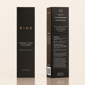 DIME cleanser paired with other clarifying collection items showing coordinated acne-care routine benefit