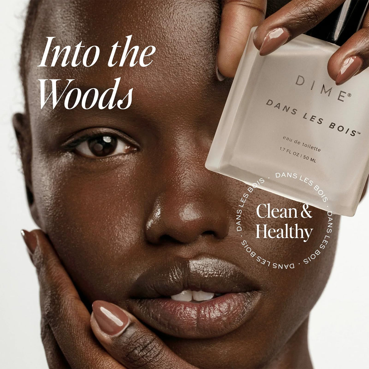 DIME spritz on skin texture close-up demonstrating smooth, lasting finish