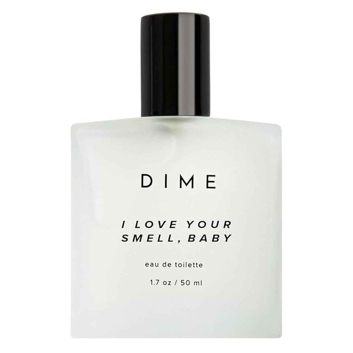 DIME front bottle portrait showing compact travel perfume and elegant design benefit portability
