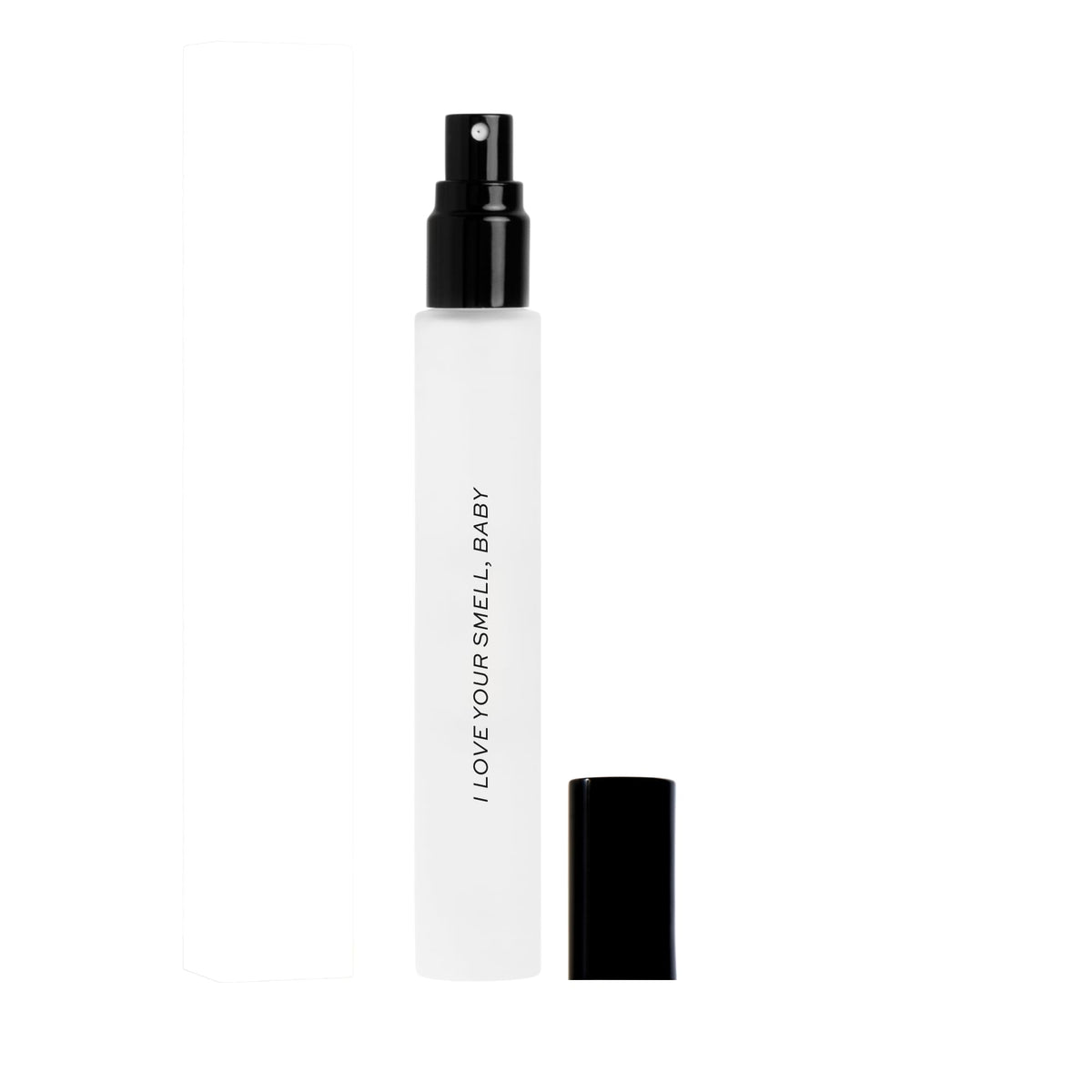 DIME front view of 10ml travel perfume showing compact packaging and portability benefit