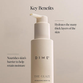 DIME oil texture drop on palm showing lightweight, non-greasy feel