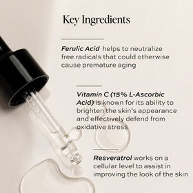 DIME ingredient label panel, highlights antioxidant and clean-beauty benefits