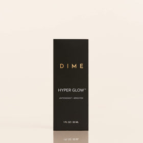 DIME bottle on bathroom counter with towel, suggests daily routine convenience
