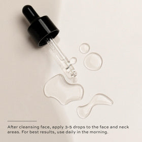 DIME applying serum to cheek, illustrates layering under sunscreen benefit