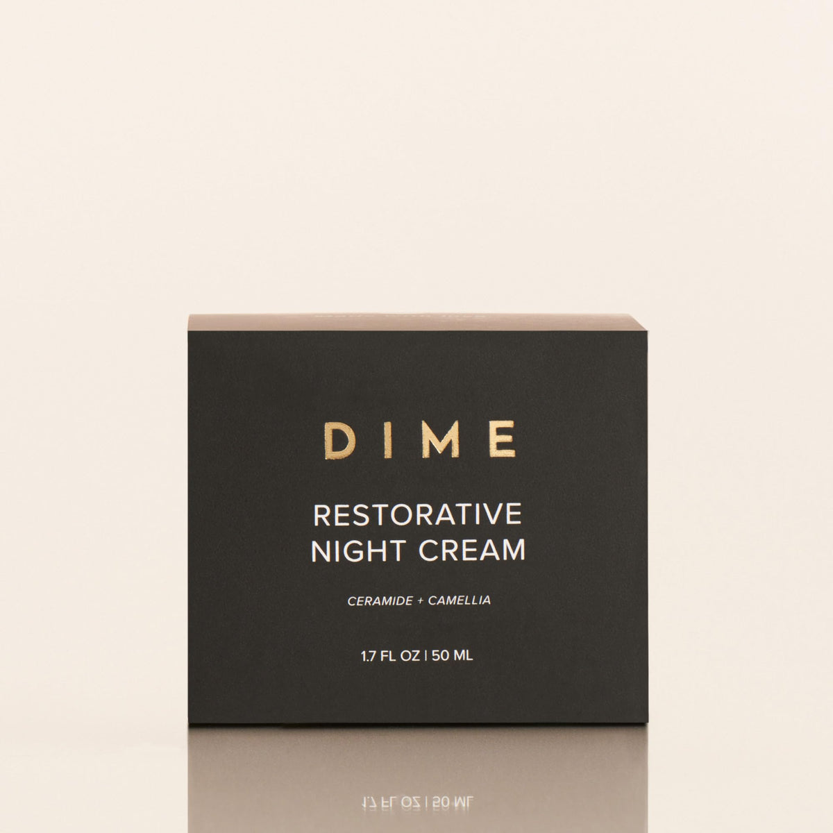 DIME jar on bedside table suggesting nightly routine and restorative benefit