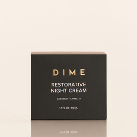 DIME jar on bedside table suggesting nightly routine and restorative benefit