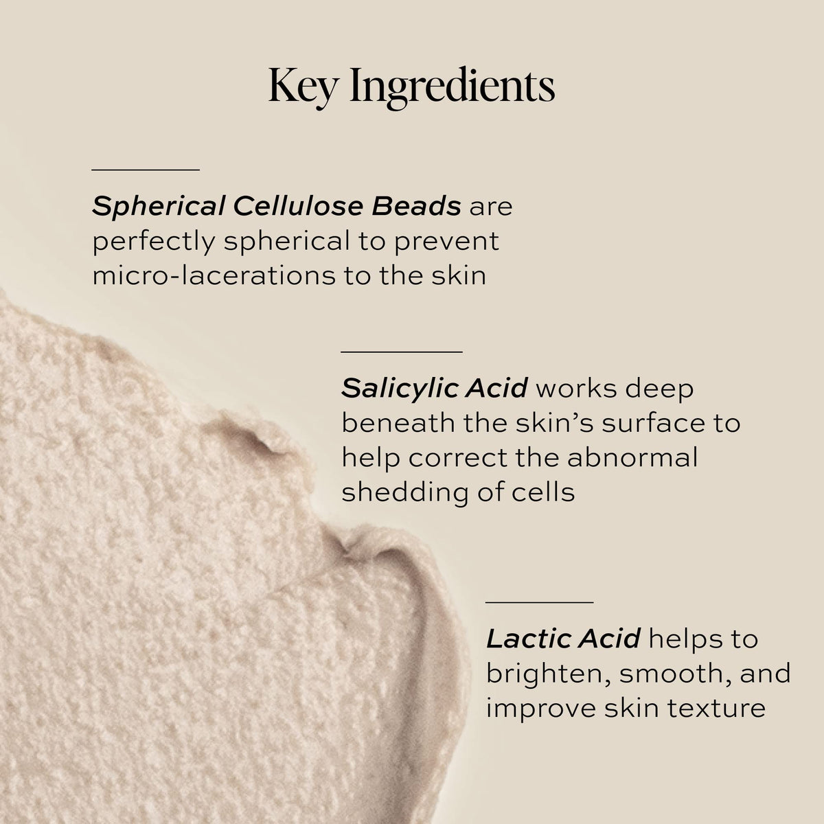 DIME application in hand demonstrating easy massage and cushioned exfoliation benefit