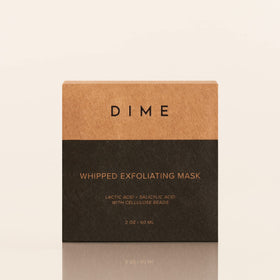 DIME mask staged on bathroom shelf conveying spa-like routine and daily use benefit