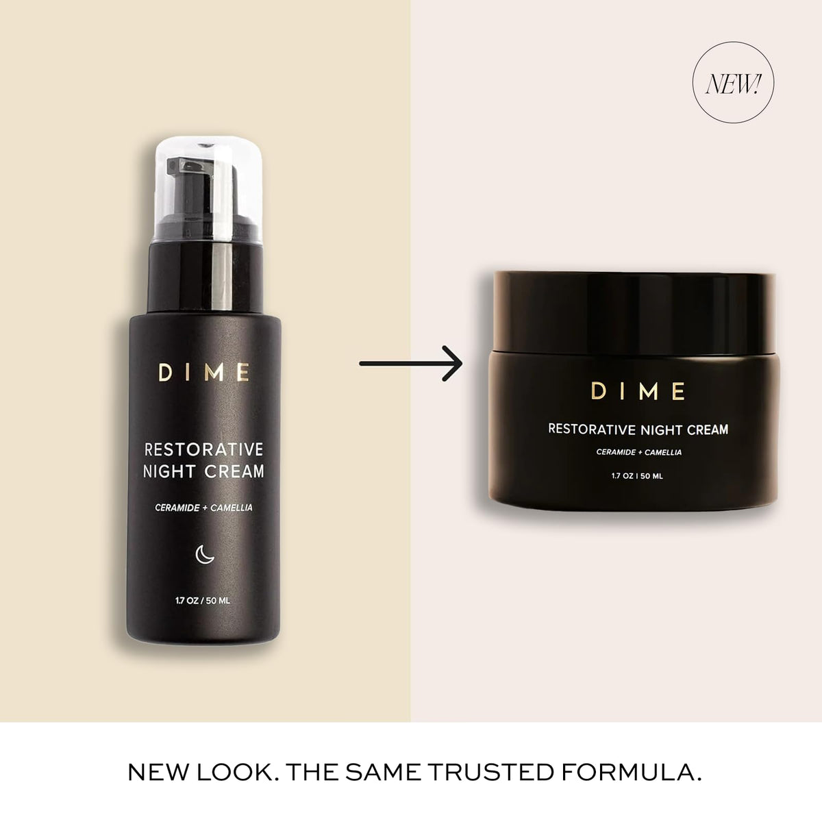 DIME cream close-up texture demonstrating silky hydration and spreadability