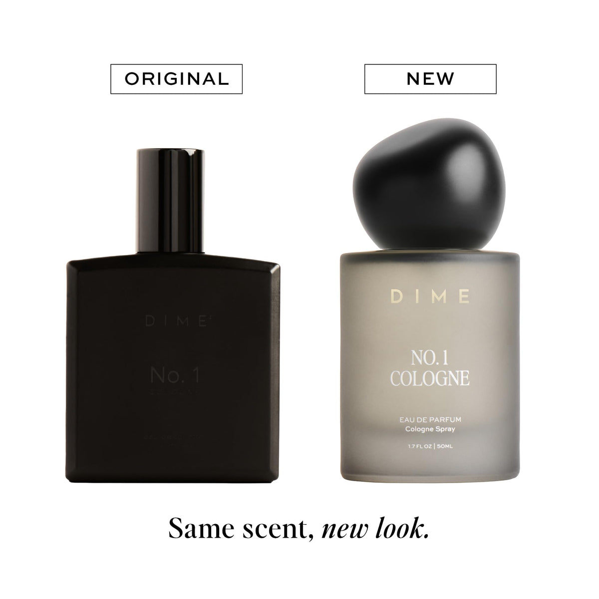 DIME textured label close-up, emphasizes premium packaging and quality