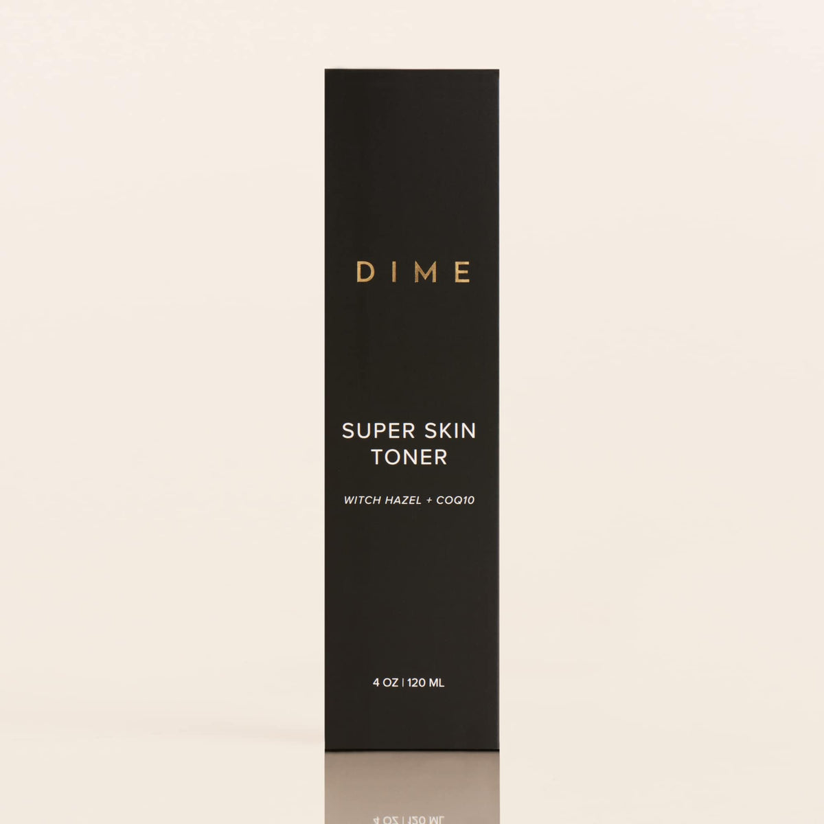 DIME bottle on bathroom shelf lifestyle shot emphasizing everyday use