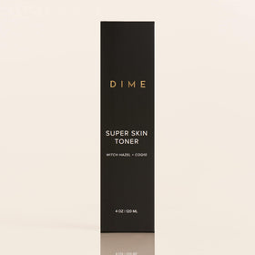 DIME bottle on bathroom shelf lifestyle shot emphasizing everyday use