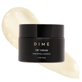 DIME TBT Cream front jar showing clean packaging and size benefit