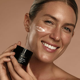 DIME TBT Cream box showing recycled packaging and sustainable benefit