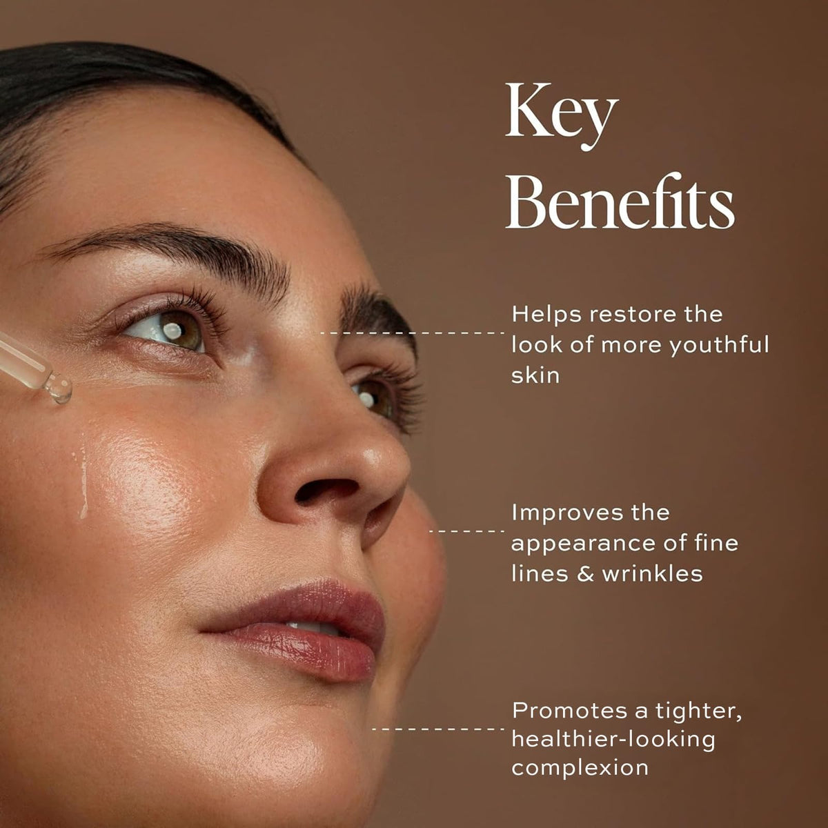 DIME TBT Serum dropper closeup highlighting precise application