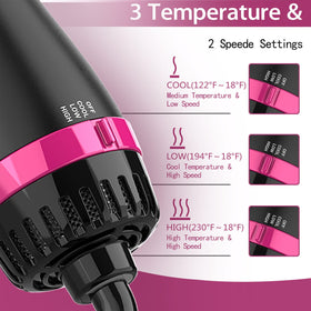 Dimecano nylon pin and tufted bristles detail detangling hair while smoothing frizz
