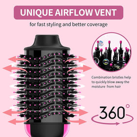 Dimecano brush in use drying and styling hair for faster morning routines