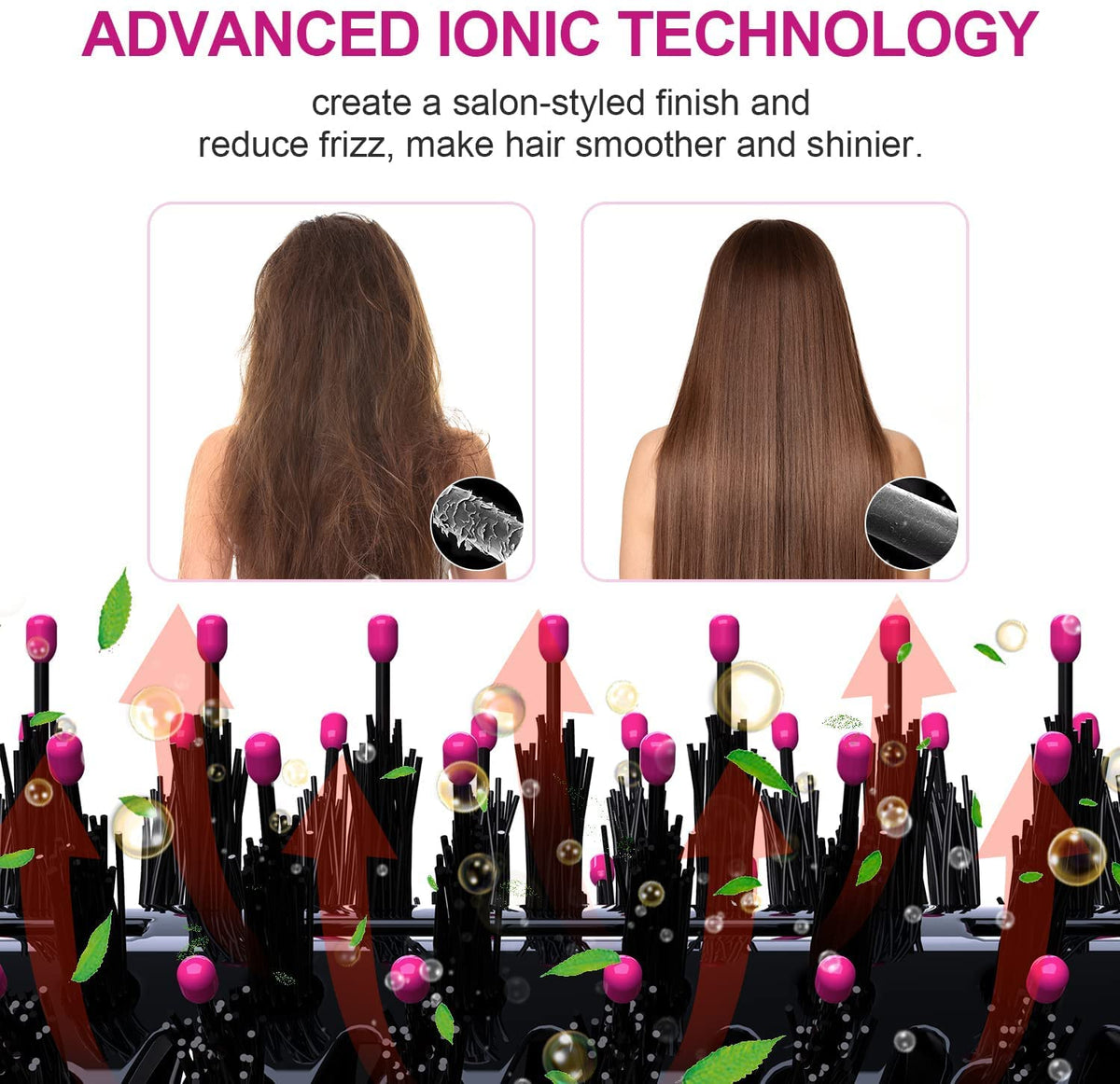 Dimecano creating visible root lift and volume for fuller-looking hair
