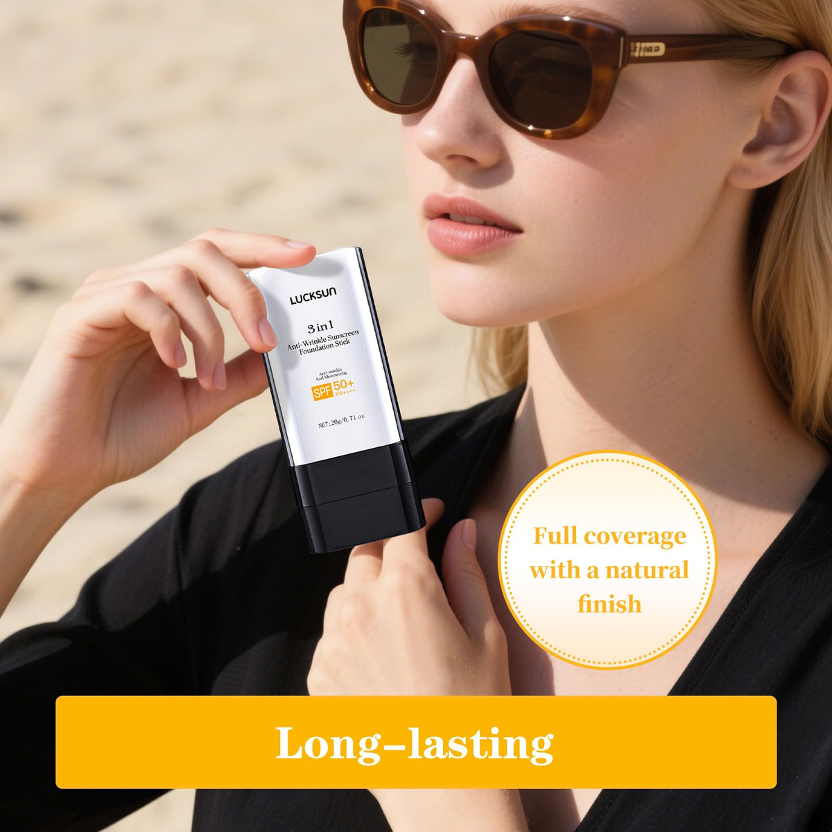 DIMOT product label showing SPF50 and hydrating formulation benefits