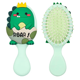 dinatis front view green showing compact detangler and easy grip