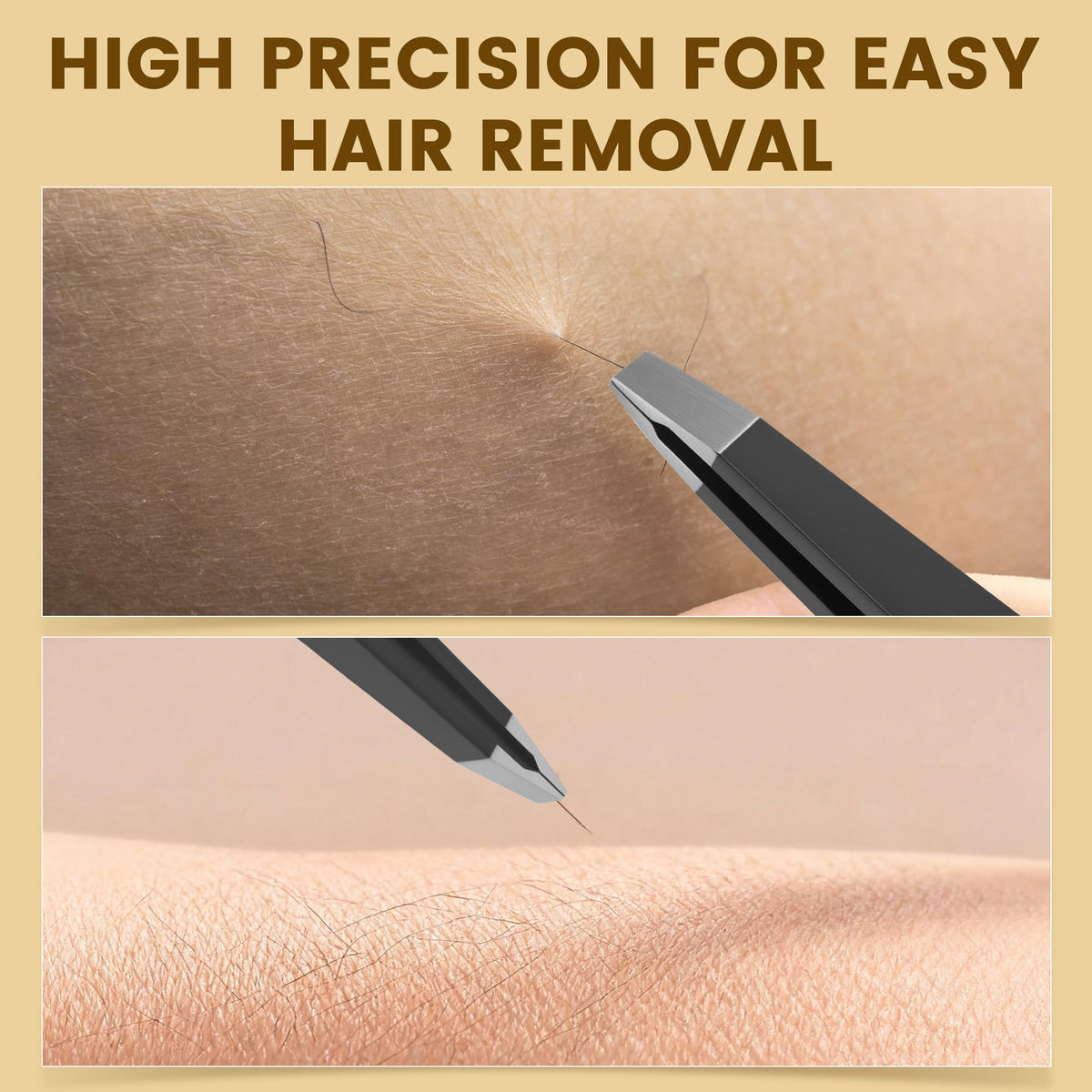 Diodiva pointed tip close-up showing precise single-hair removal accuracy