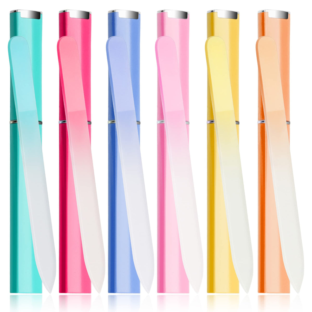 Diodiva glass files in a purse to show travel-ready convenience and on-the-go grooming