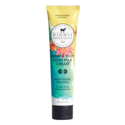 Dionis front packaging showing Water Flowers & Sea Salt scent and compact size