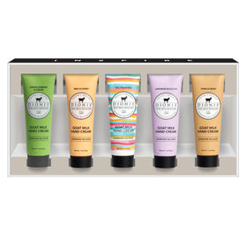 Dionis front packaging showing five travel tubes and benefits